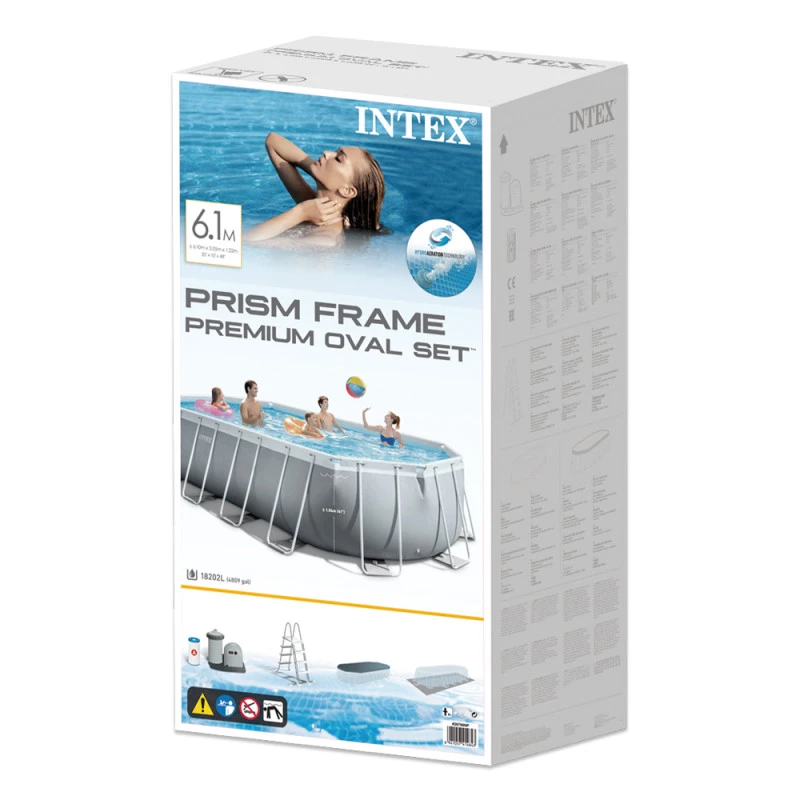 Intex Piscina Prisma Frame Ovalada 610x305x122 Cm 7 Intex Piscina Prisma Frame Ovalada 610x305x122 Cm - Imagen 7
