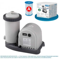 Depuradora Intex Cartucho Krystal 5.678 L/h -Suministros Para Piscinas 28636 depuradora de cartucho krystal clear tm 5678lh 1