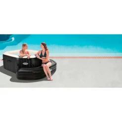 Intex Banco Hinchable Octogonal PureSpa -Suministros Para Piscinas banco octogonalintex 28510 exposicion