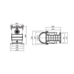 Bomba De Piscina ND.2 De PSH -Suministros Para Piscinas dimensiones 2 1