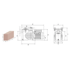 Bomba Óptima Saci -Suministros Para Piscinas dimensiones optima