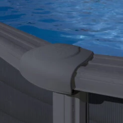 GRE Piscina Starpool Redonda Grafito 120 Cm -Suministros Para Piscinas embellecedores pvc gris grafito