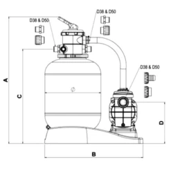 Filtro Monobloc Astralpool Galactic -Suministros Para Piscinas filtro galactic astralpool medidas