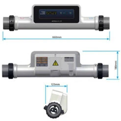 Calentador Electrico Compact ElectricHeat Astralpool -Suministros Para Piscinas intercambiador compact electric heat 60170 dimensiones 2 1