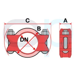 Brida Ranurada Victaulic Style 75 -Suministros Para Piscinas medidas brida ranurada victaulic style 75