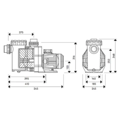 Bomba De Filtración BWT Eurostar HF II 11 Bomba De Filtración BWT Eurostar HF II -Suministros Para Piscinas medidas eurostar