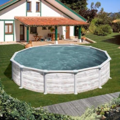 GRE Piscina Starpool Redonda Nórdica 120 Cm 7 GRE Piscina Starpool Redonda Nórdica 120 Cm -Suministros Para Piscinas piscina gre starpool circular nordica 120 460 exterior