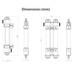 Equipo Ultravioleta Elecro HR-UVC -Suministros Para Piscinas ultravioleta hr uvc medidas