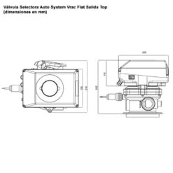 Válvula Selectora Auto System Vrac Flat Astralpool -Suministros Para Piscinas valvula selectora automatica system vrac flat top 43512 dimensiones 1 2